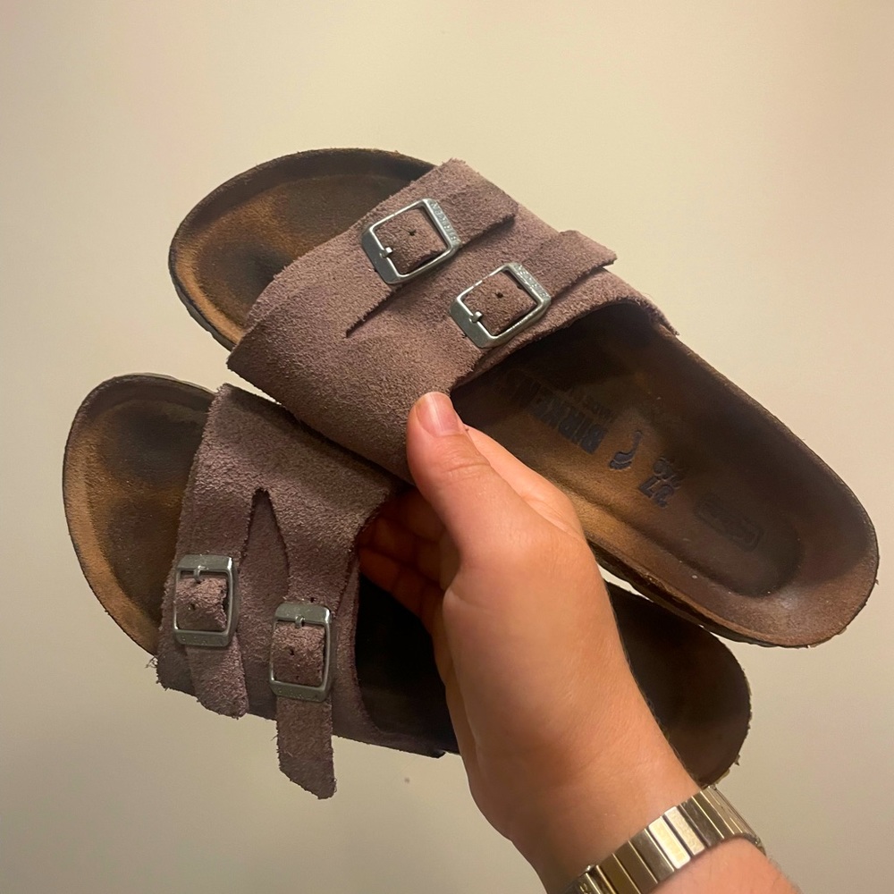 Birkenstock purple lavender soft footbed 37